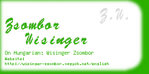 zsombor wisinger business card